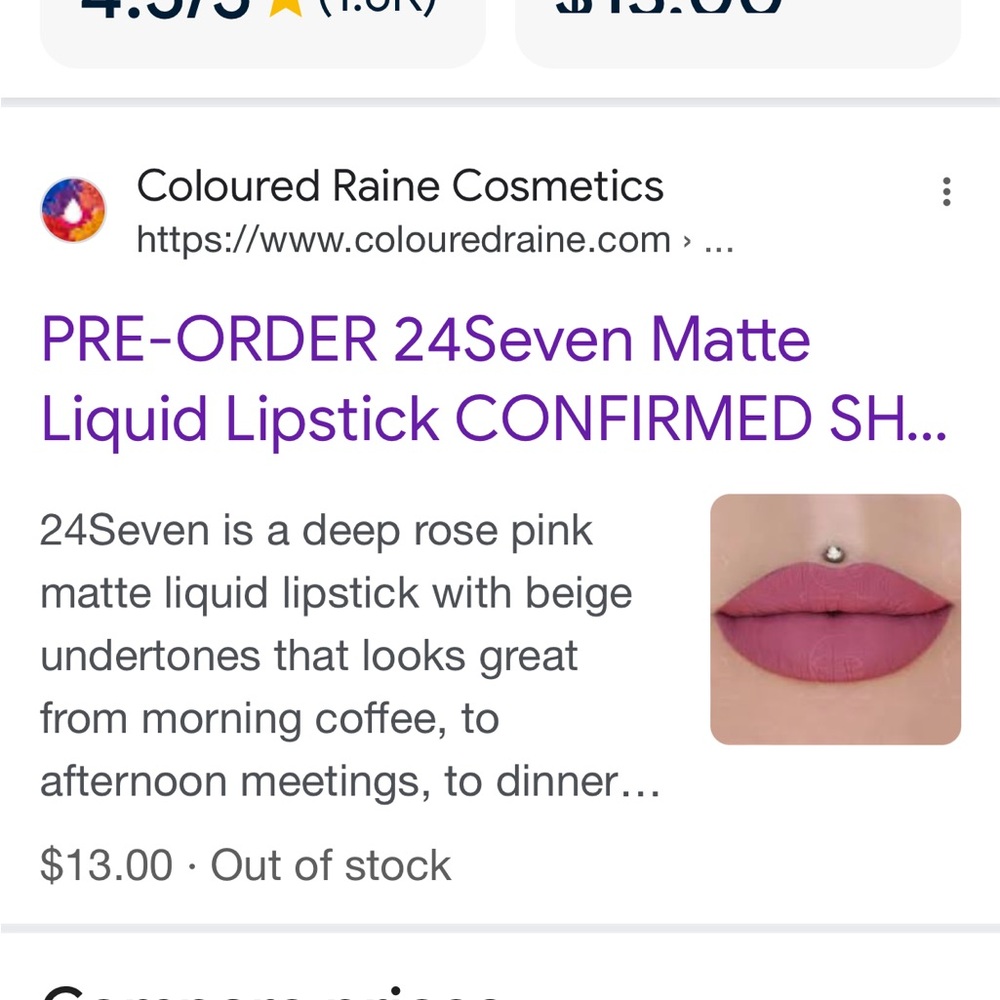 Coloured Raine Matte Lip Paint - Picture 4 of 4